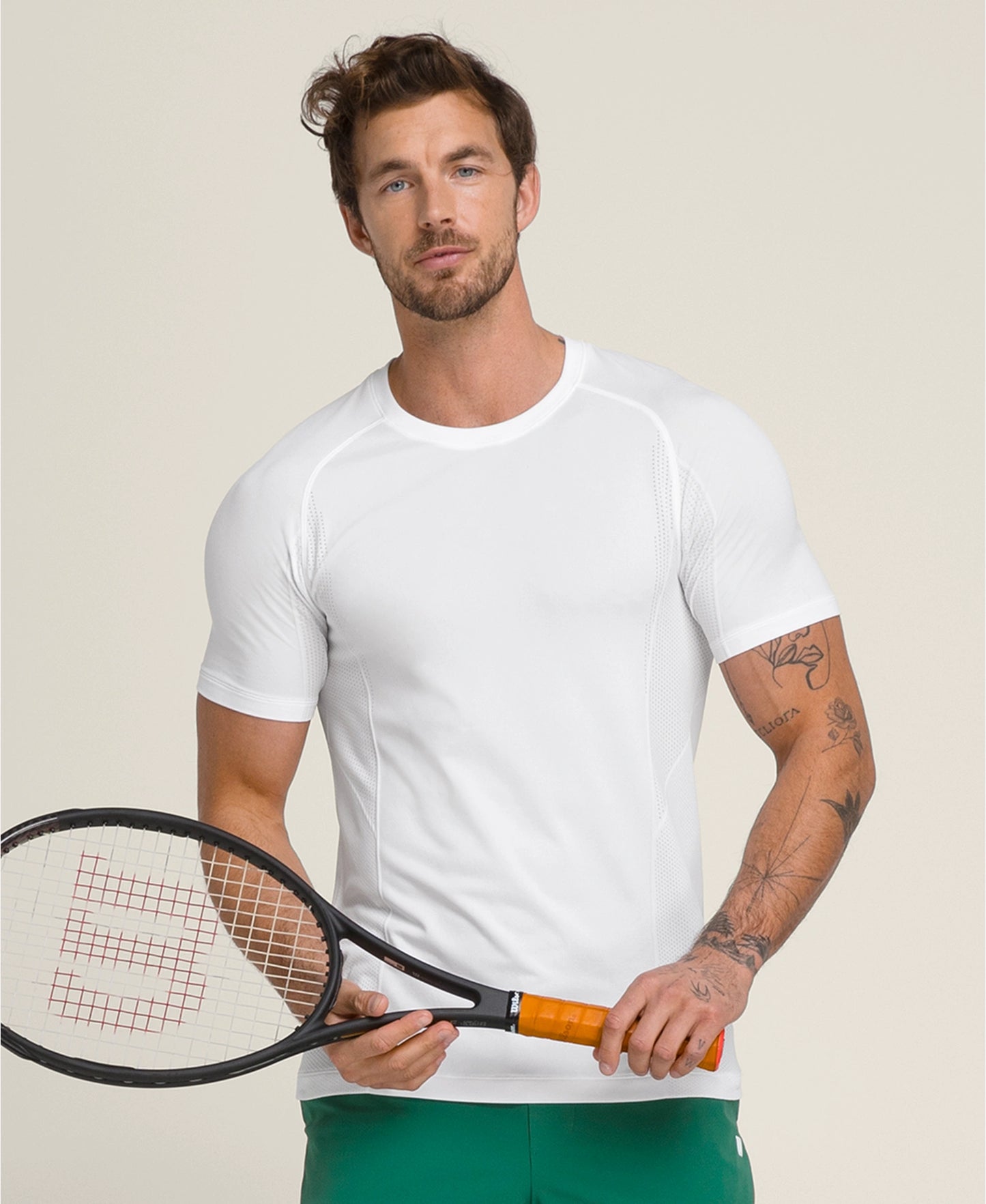 Wilson SS Players Crew Shirt White (Men)